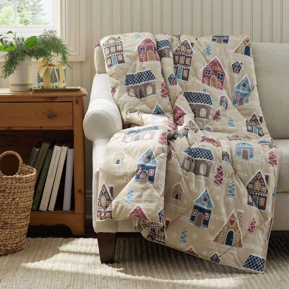 The Company Store Loftaire Down Alternative Throw Blanket 50x70" Holiday NWT